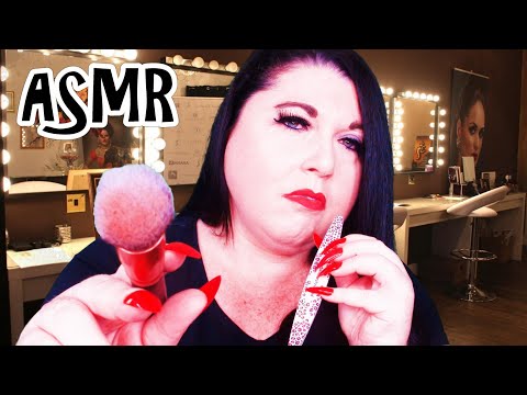 ASMR B*tchy Worst Reviewed Makeup Artist Roleplay (Gum Chewing, Nail Filing, Makeup Triggers)