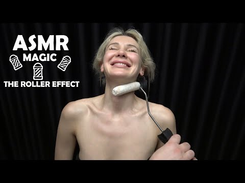 THE PAINT ROLLER MADE LADY LAUGH 🔥 CRACKING 🔥 ASMR head,face,ear,chest,throat,armpit,palm massage