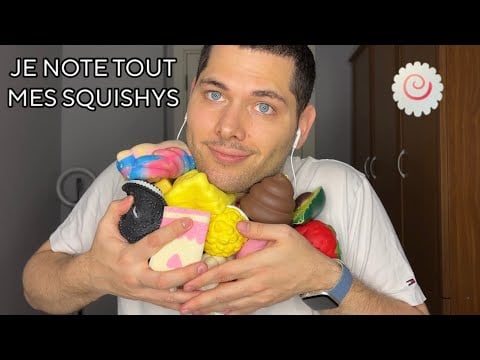 ASMR Français: JE NOTE TOUT MES SQUISHYS 🍥