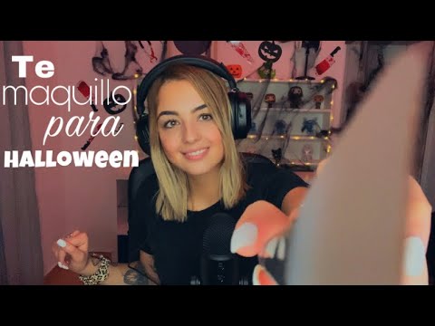 ASMR Te maquillo para HALLOWEEN 🎃 | ASMR Roleplay en ESPAÑOL