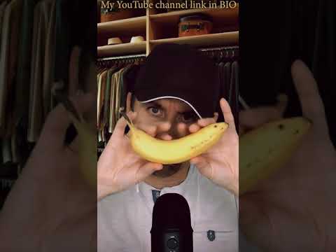 ASMR Lightly Tapping a Banana #short