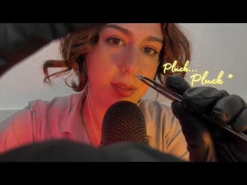 ASMR | come closer… let me fix your brows😴💆🏼‍♀️ (plucking + tattoo) 