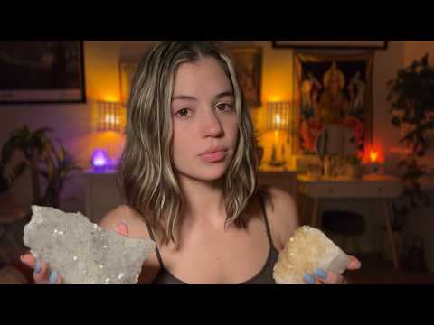asmr only scratching sounds on my crystals (super crunchy brain tingles)