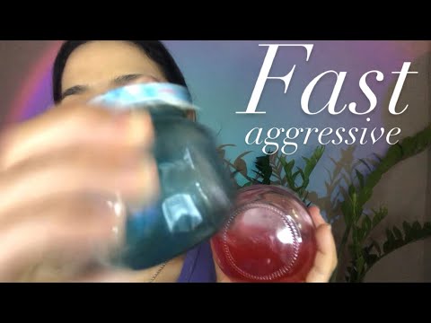 ASMR - ⛔️FAST AGGRESSIVE ⚠️ SONS DE ÁGUA E SONS DE VIDRO