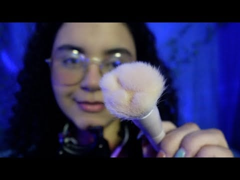 ASMR 15 MINUTOS DE SONS DE BOCA COM  TOQUE NA TELA  E PINCEL