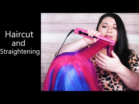ASMR Relaxing Haircut and Straightening | Brushing, Whisper | Hair Salon Roleplay
