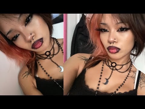 makeup tutorial ੈ✩‧₊˚ || look like a goth doll (not asmr)