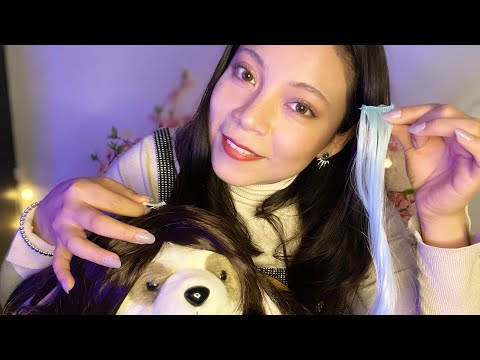 ASMR Luxury Hair Salon Experience (You Are a Panda🐼) ~ Head Massage & Hair Extensions