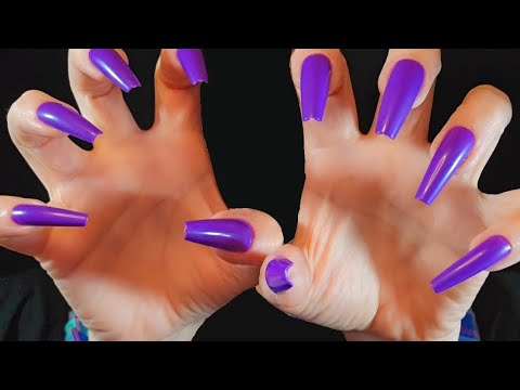 ASMR Nail Rubbing, Tapping, and Clacking | Fluffly Mic Scratching | No Talking