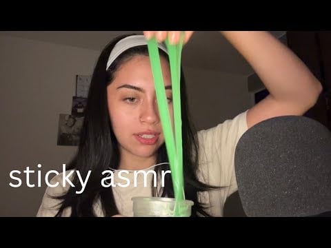 ASMR sonidos pegajosos (slime, mouth sounds intensos, crema)