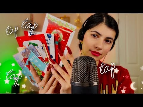 ASMR po polsku TAPPING & SCRATCHING po kartkach świątecznych ✨