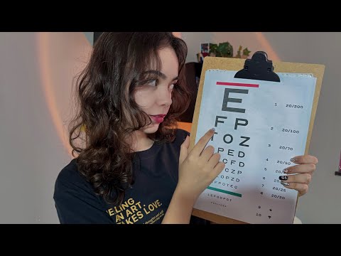 ASMR | Oftalmologista examinando sua vista