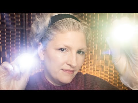 Lofi ASMR For Sleep |  Face Examination (lights, face touching, gloves)