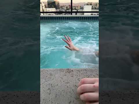 Pool concrete tapping and water sounds 1 hour LIVE