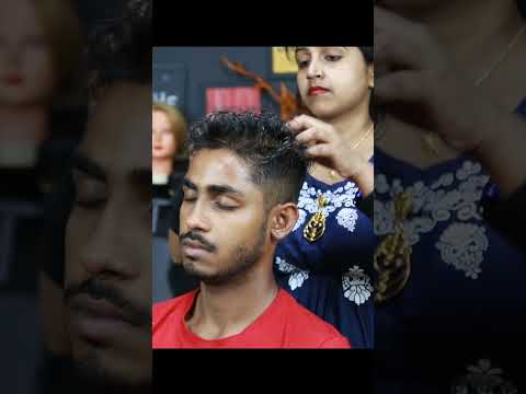 Lady Barber Shoulder Massage #shorts #foreheadmassage #asmr