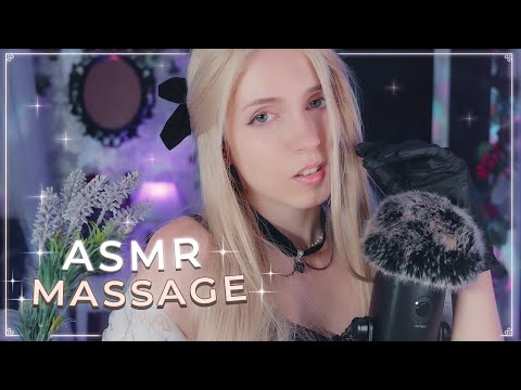 ASMR | Intense SCALP MASSAGE 🤍 (oil, gloves, visuals, fluffy blueyeti, lavender..)🌾