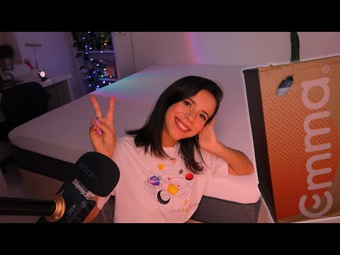 ASMR | O SONO MAIS REPARADOR QUE VOCÊ VAI TER! - Unboxing e Review Colchão Emma #publi