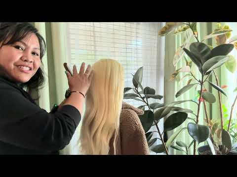 ASMR  French Braid Half-Crown A Beautiful Mess - Hairstyling Perfectionist - Finishing Touches