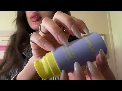 ASMR doing your skin care in 4 minutes ( tapping and no talking )