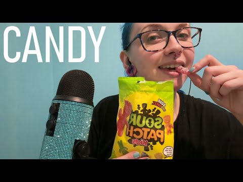 ASMR Eating Sour Patch Kids (Gummy Candy & Bag Crinkles) 🍬