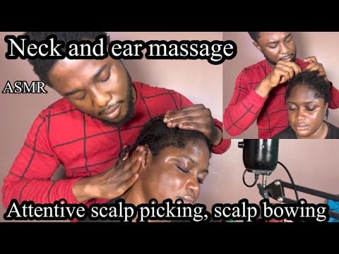 ASMR ✨Hair crust picking, scratching and scalp blowing between old braids. Max tingles for sleep