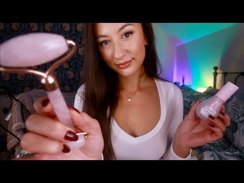 ASMR Doing Your Skincare Roleplay ✨ personal attention, layered sounds