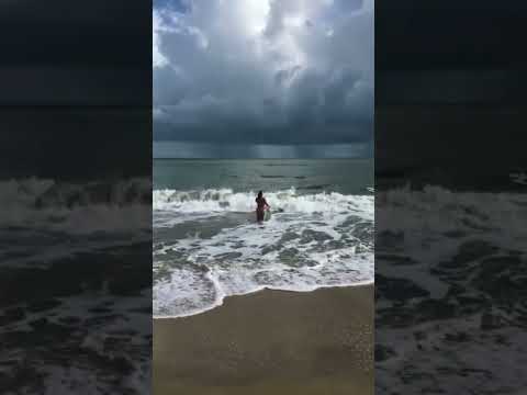 Dance in the Storm 🧜🏼‍♀️Ocean and Waves ASMR sounds 🌊 Don't try this though #shorts