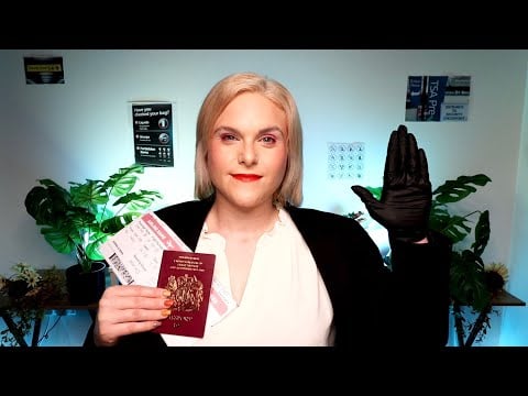 An ASMR Airport Check In, Bag Check, TSA Pat Down & Check Up