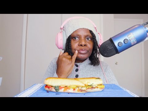 Dominos Sandwich ASMR eating Sounds