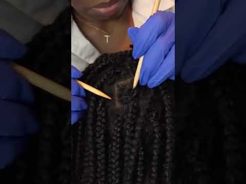 cleaning that itchy scalp 🌙 #asmr #shorts