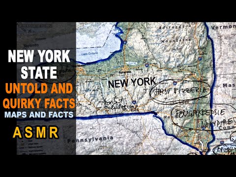 ASMR: NEW YORK state - The Untold and Quirky FACTS | Map outline with facts | ASMR maps and Facts