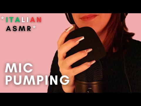 ASMR ITA- Mic pumping, swirling,  breathing,  blowing | Italian soft spoken | Intense tingles