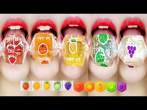 Kinjo & Fruit & Ball Jelly Emoji Eatingshow 킨죠젤리, 과일젤리, 볼젤리 이모지 먹방 ASMR Mukbang