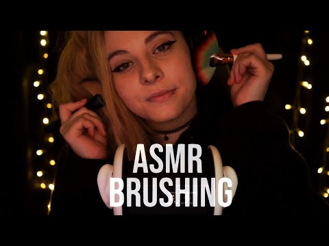 the SLOWEST ear brushing ASMR - rains sounds, white noise, no talking