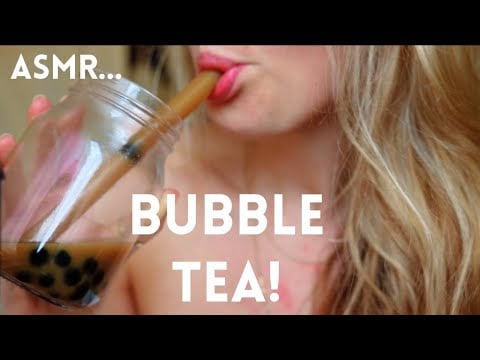 ASMR Chai BUBBLE TEA! SLURPING GULPING CHEWING BLOWING BUBBLES 버블티