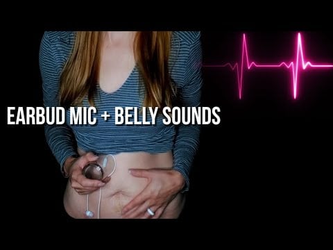 Tummy Sounds With Earbud Mic + Belly Massage Sounds [ASMR]