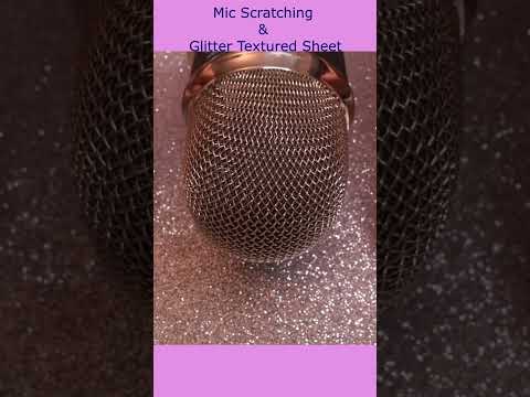 ASMR Scratching Glitter Textured Sheet & Mic Scratching ❤️ #shorts    #asmr