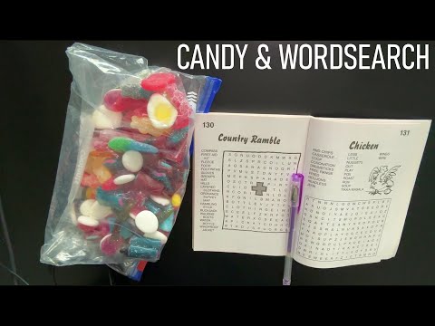 ASMR Eating Pick N Mix Candy & Doing A Wordsearch ‘Country Ramble’ 😋