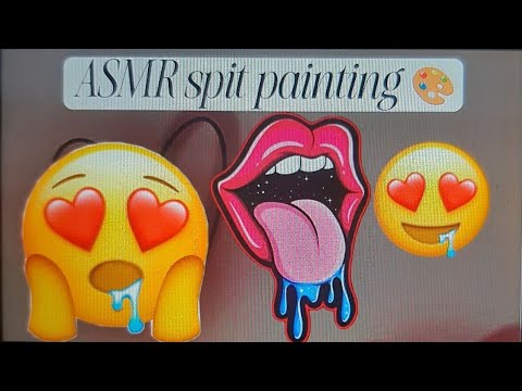 ASMR spit painting 🎨 your face