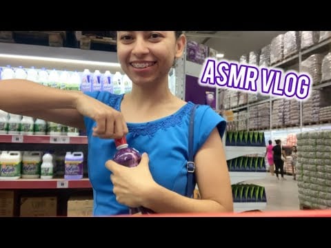 ASMR VLOG- Mercado para Setembro- QUASE UMA HORA DE MUITO SUSSURRO E GATILHOS DE LEVE NO FUNDO