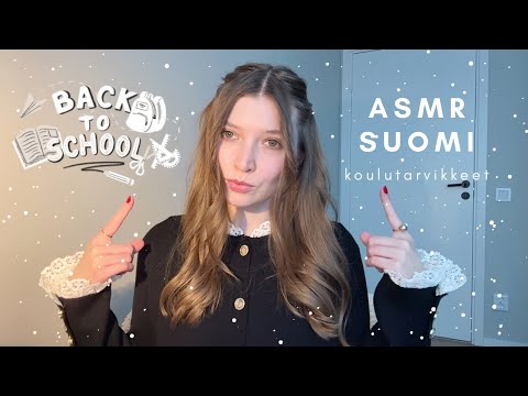 ASMR suomi | Koulutarvikkeet esittely - Back to School 🌸