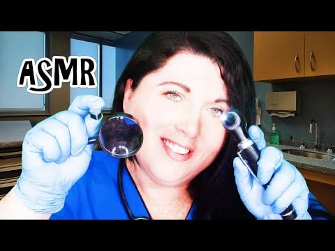 ASMR Ear Exam Medical Roleplay (Soft Spoken) (Bug Extraction, Otoscope, Doctor, Gloves, Light)