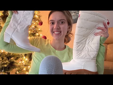 ASMR| Tapping & Scratching on Different Shoes! different Fabric Scratching Triggers