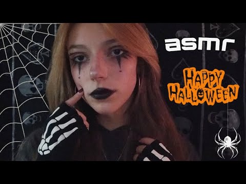 асмр🕷️// макияж на хэллоуин👻🎃//шёпот🥱// asmr makeup helloween