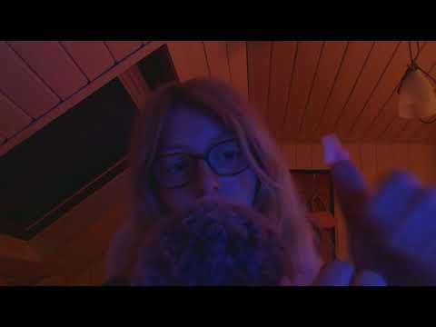 (ASMR) mic scratching, nail taps, fluffy sticks, hand movements, mic settings tests, wooden