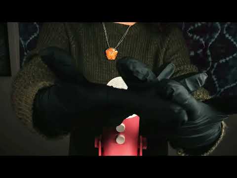 ASMR | Glove Hand Movements 🖤 Tingly Sounds & No Tallking