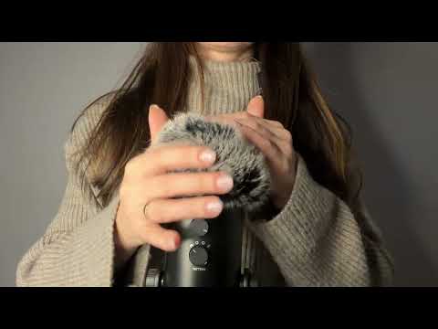 ASMR Guided Whispering + Fluffy Mic Brushing for Deep Sleep