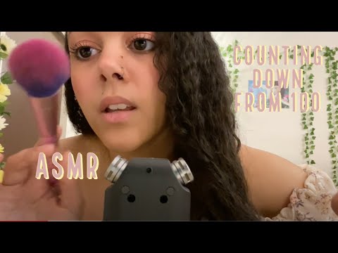 Counting Down From 100 ASMR + Brushing & Tongue Clicking