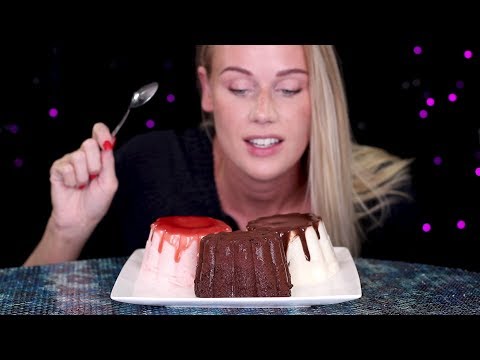 ASMR Mona Pudding MUKBANG 🍮  (satisfying mousse sounds)