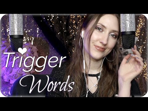 ASMR Whispering Extremely Close Up Trigger Words for Relaxation 💜 w/ Ear to Ear Fluffy Mic Brushing